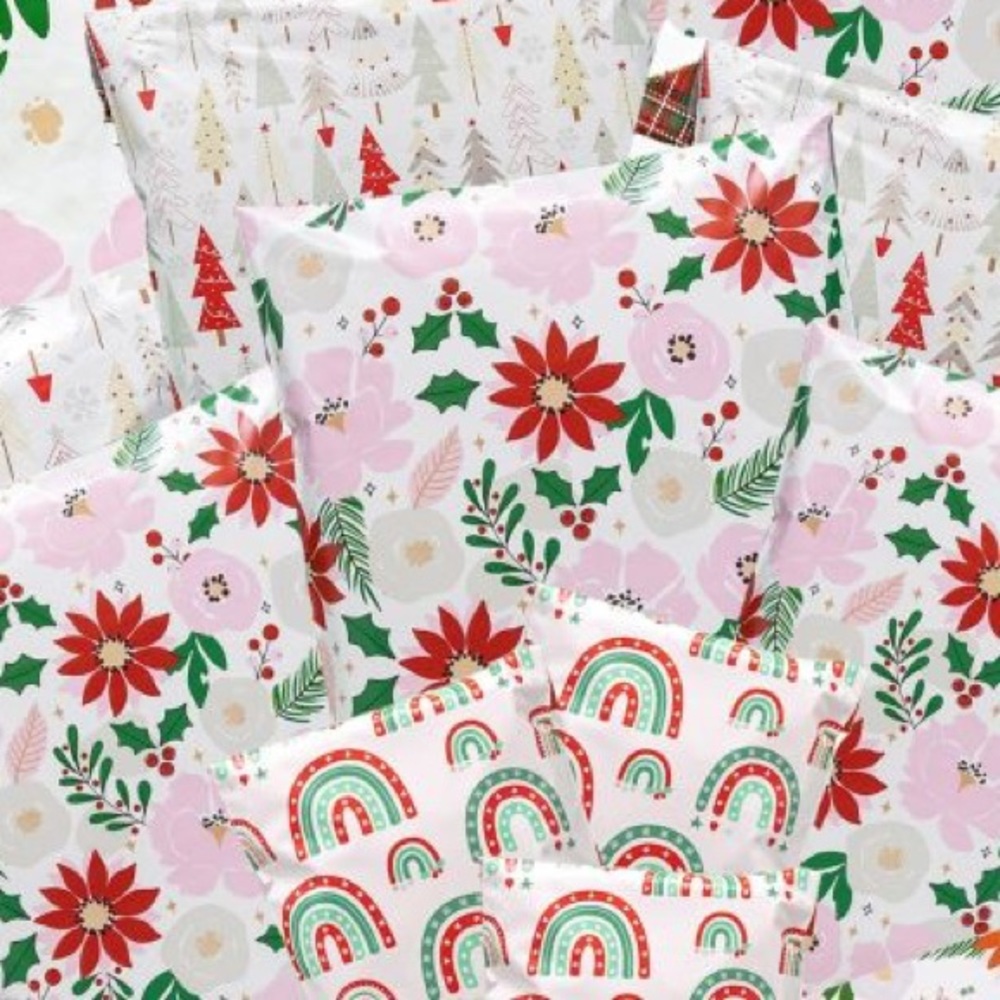 Festive Floral Poly Mailers 19x24 Pack of 10 - Picture 8 of 11